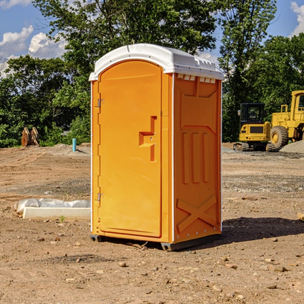 how often are the portable toilets cleaned and serviced during a rental period in Olmsted Illinois